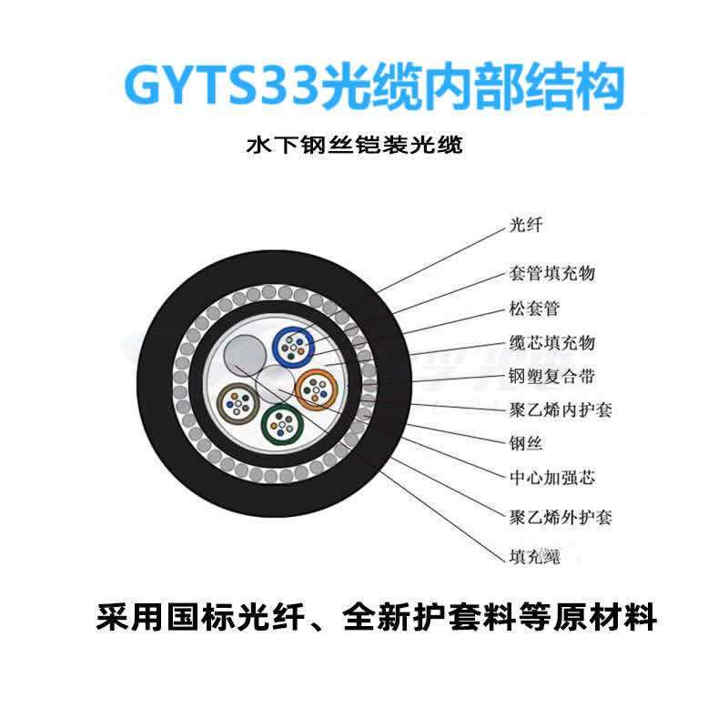 GYTS33钢铠装水下光缆